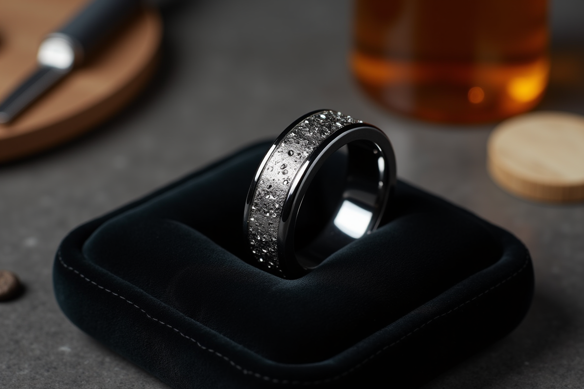 bague acier homme